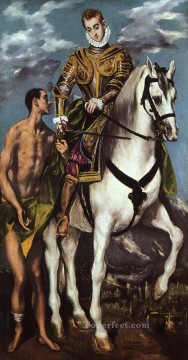 聖マルティンと物乞いのマニエリスム スペイン ルネサンス エル グレコ Oil Paintings